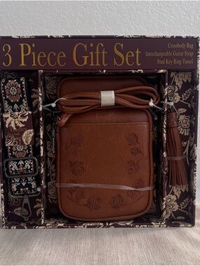 Sam & Hadley 3 Piece Crossbody Bag Gift Set Brown Boho